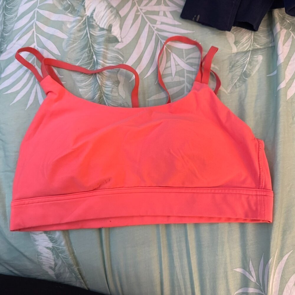 Under Armour bright pink/orange sports bra